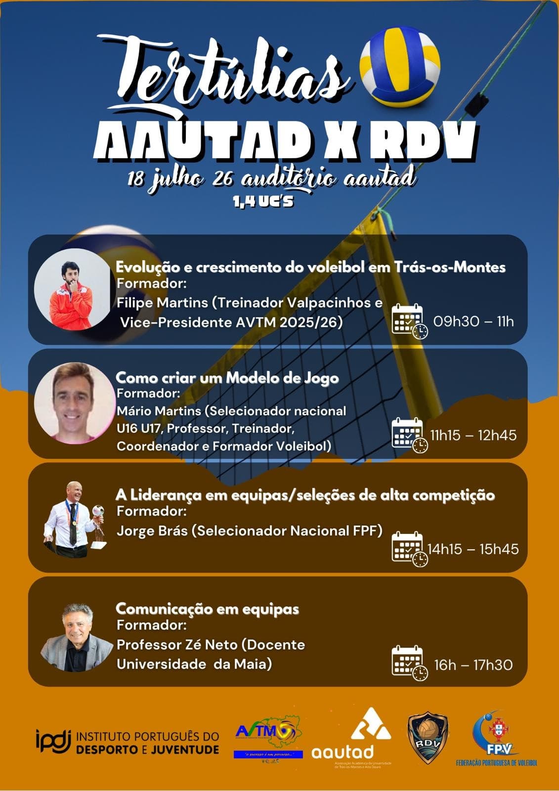 𝗧𝗘𝗥𝗧Ú𝗟𝗜𝗔𝗦 𝗗𝗘 VOLEIBOL 𝗔𝗔𝗨𝗧𝗔𝗗/RDV – 𝗙𝗢𝗥𝗠𝗔ÇÃ𝗢 𝗖𝗢𝗡𝗧Í𝗡𝗨𝗔